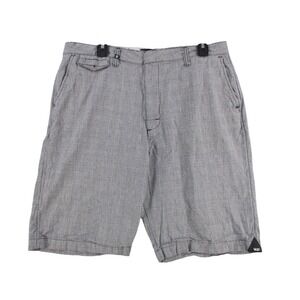 Vans Mens Glen Plaid Shorts Grey Black Checkered Skate Casual Size 34